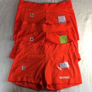 Bin 25 New Hooters Girl Sexy Uniform Shorts With a Flaw Stretchy Size A-XS